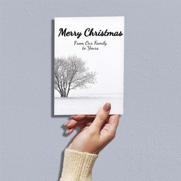 Template Photo Christmas Greeting Card: From Our Family to Yours