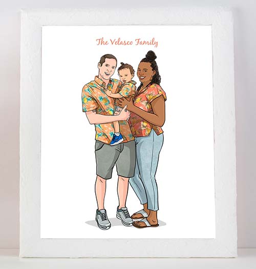 Custom Family Portrait - Gifts for Friends