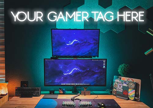 Gamer Tag Neon Sign
