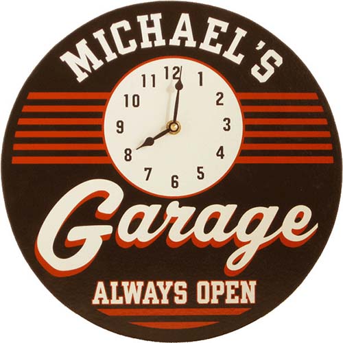 Personalized Garage Clock