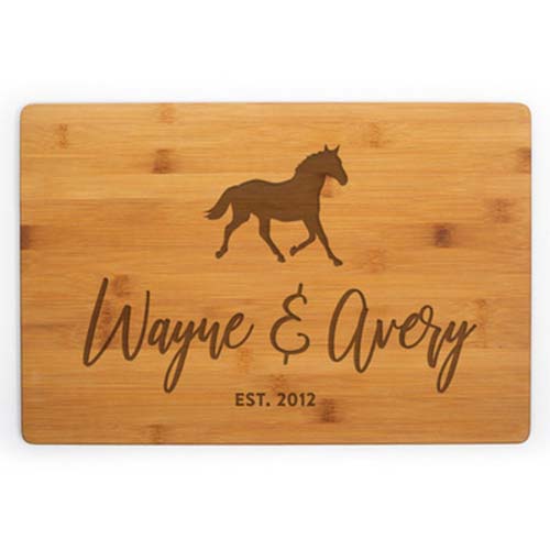 Personalized Horse Themed Cutting Board