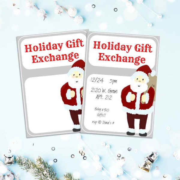 Holiday Gift Exchange Printable Invite