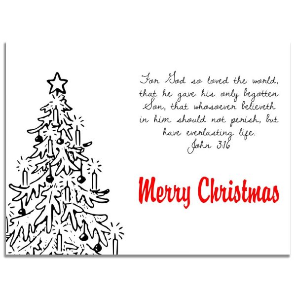 Christmas Printable Greeting Card: Vintage Christmas Tree