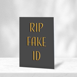 RIP Fake ID - Funny 21st Birthday Card