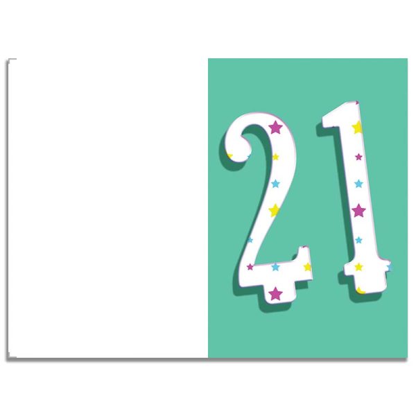21st Birthday Candles - Printable Card