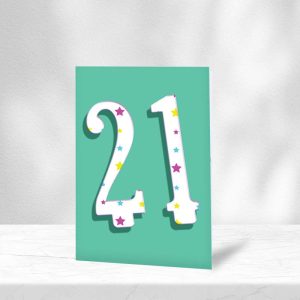 21st Birthday Candles - Printable Birthday Card