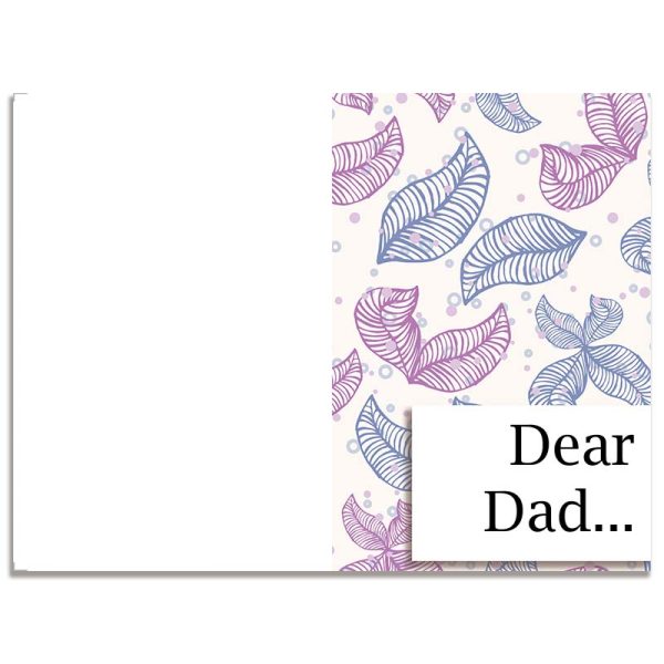 Front/Back Sides - Dear Dad Father's Day Card