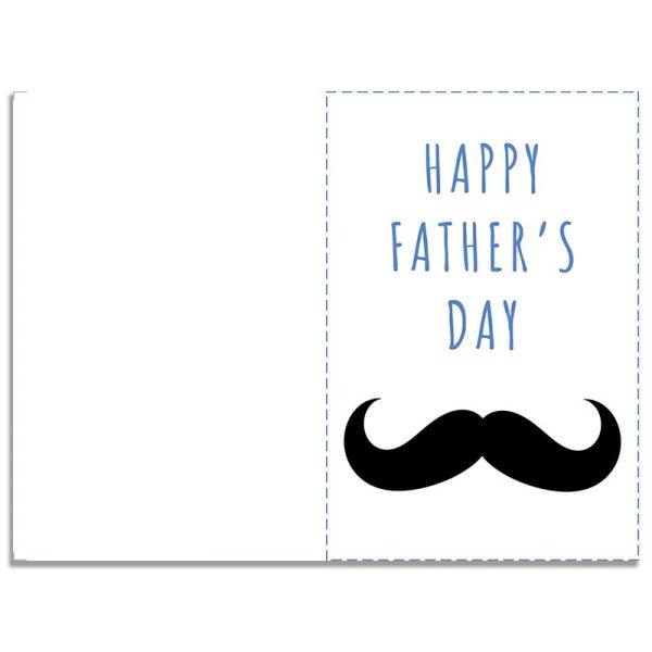 Father's Day Card "Moustache & Coupons" Front Side