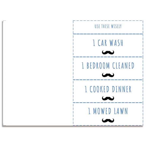Father's Day Card - Coupons - Inside Page