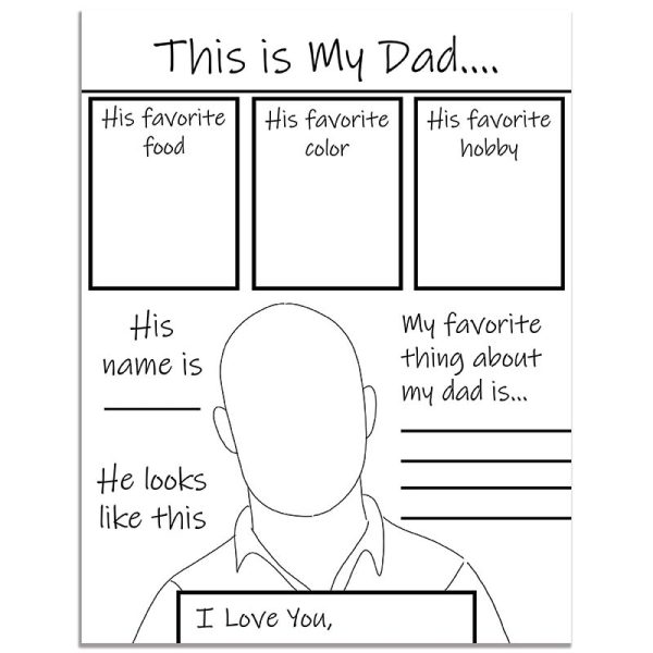 This is My Dad - Father's Day Activity for Kids