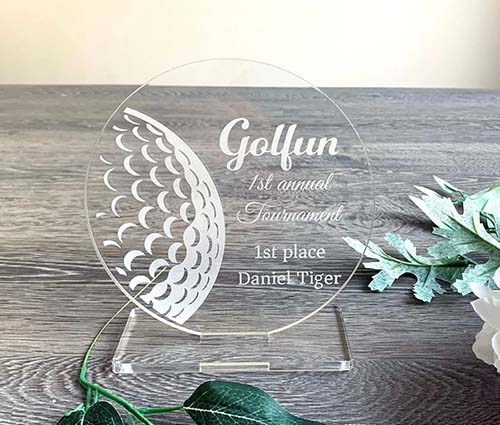 Custom Acrylic Trophies - Hole in One Gifts