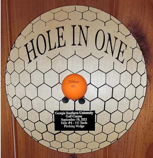 Large Golf Ball Hole in One Plaque