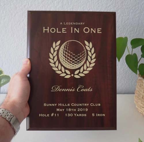Legendary Hole in One Plaque - Hole in One Gifts