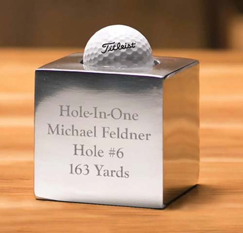 Silver Block Award - Hole in One Gifts