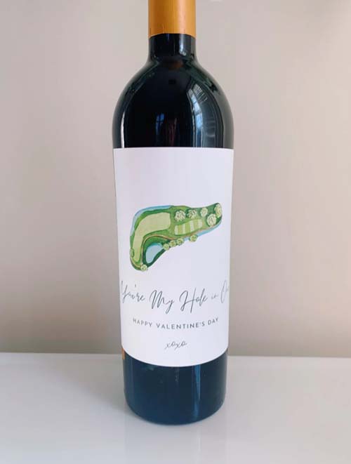 Customizable Hole in One Wine Label - Hole in One Gifts