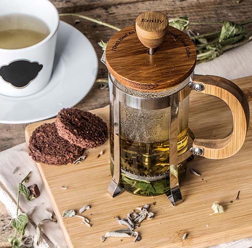 Engraved Wooden French Press