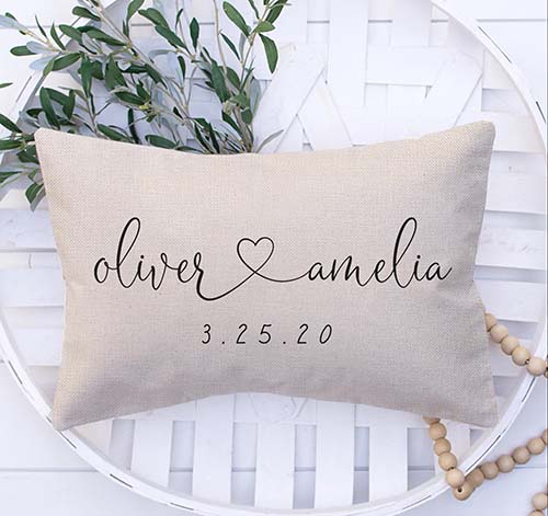 Personalized Wedding Pillow Covers