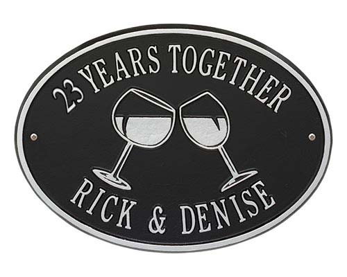 Metal Home Bar Plaque - 23rd Anniversary Gifts