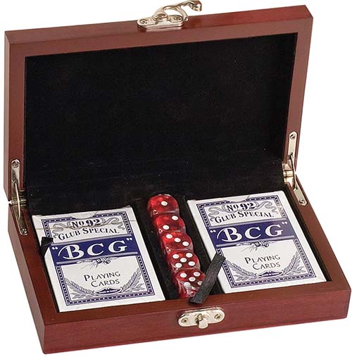 Custom Engraved Card Dice Box - 23rd Anniversary Gifts