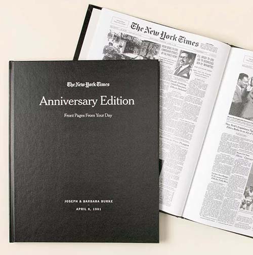 New York Times Custom Anniversary Book