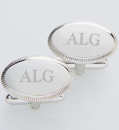 Silver Engraved Cufflinks