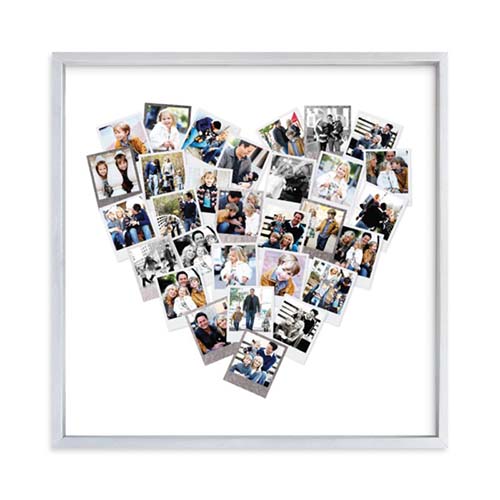 Silver Heart Photo Collage