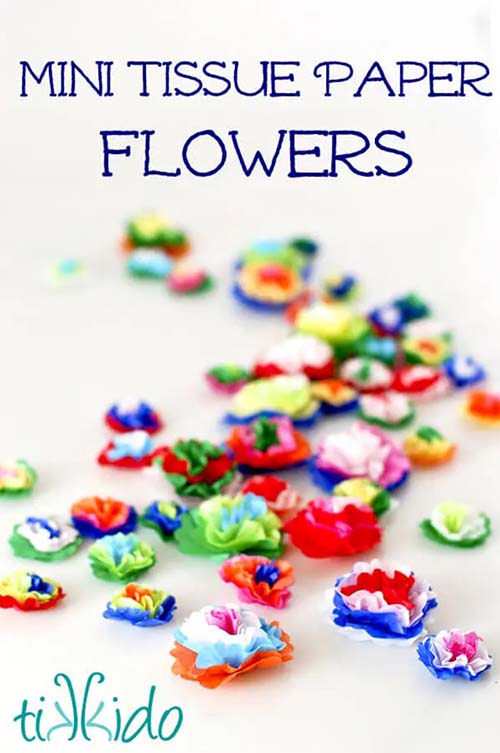 DIY Mini Tissue Paper Flowers