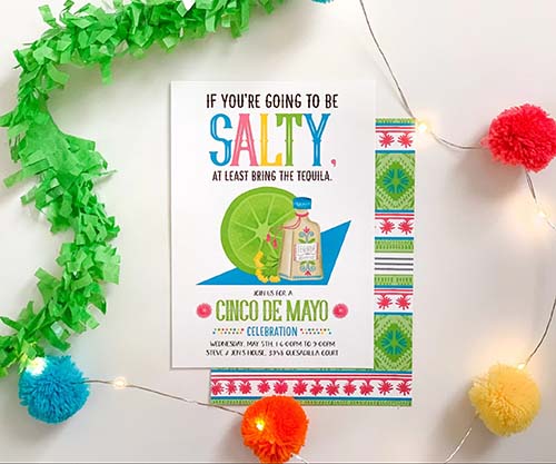 If You're Going to be Salty - Cinco de Mayo Party Invite