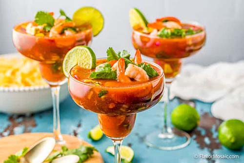 Mexican Shrimp Cocktail - Cinco de Mayo Party Ideas