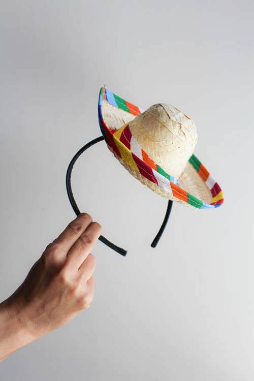 Mini Sombrero Headbands by Let's Mingle - Cinco de Mayo Party Ideas