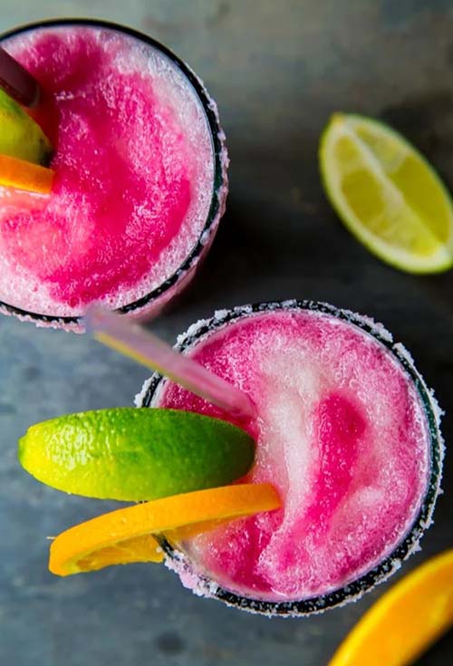 Sangria Swirled Frozen Margarita - Cinco de Mayo Party Ideas