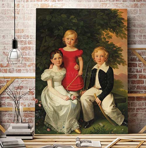 Regal Painting of his Children - Father's Day Gifts