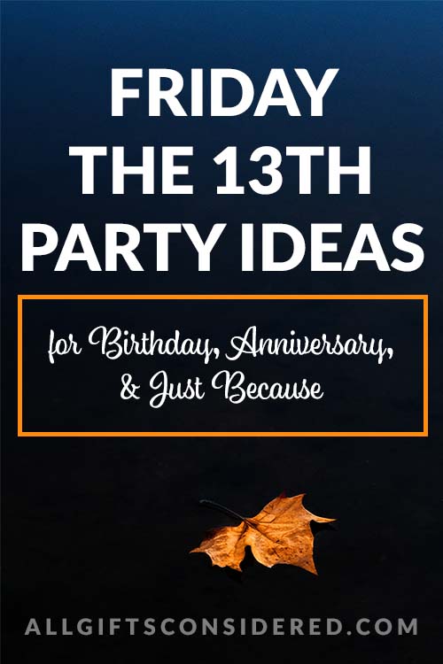 Friday the 13th Party Ideas - Pin It Image