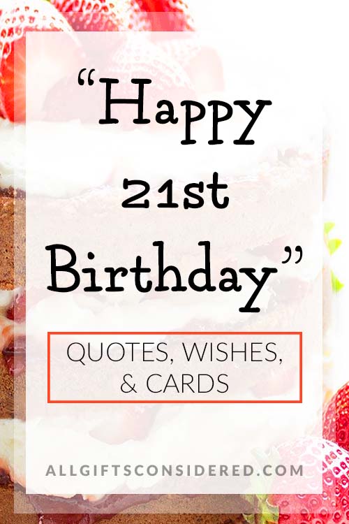 21st Birthday Wishes - Pin It Image