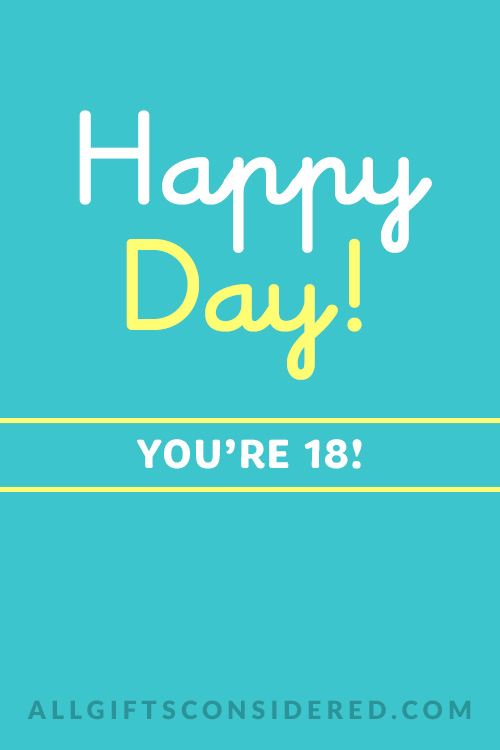 18th Birthday Wishes - Happy Day