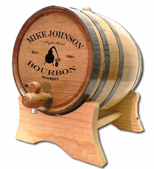 Bourbon Whiskey Still Oak Barrel