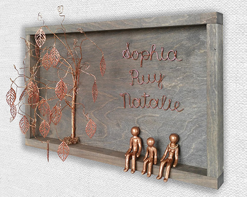 22nd Anniversary Gift- Custom Sculpture Family Tree