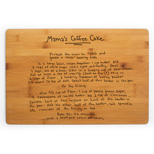 22nd Anniversary Gift- Handwritten Recipe Cutting Board