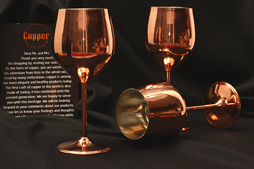 Personalized Copper Wine Glass