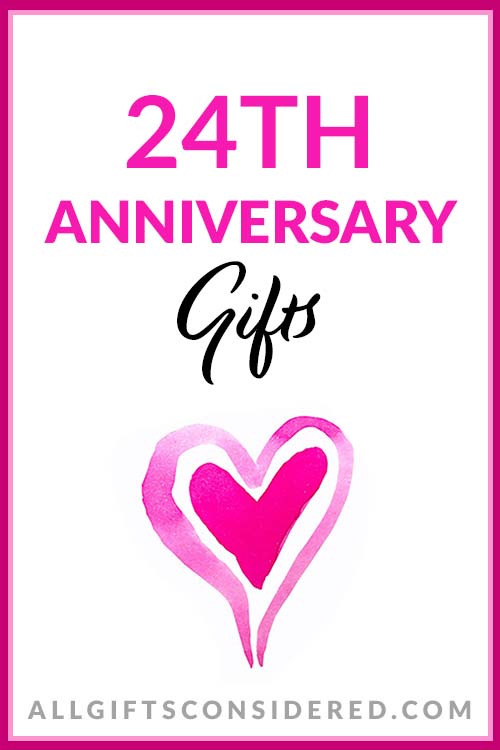 24th Anniversary Gifts - Pin It Image