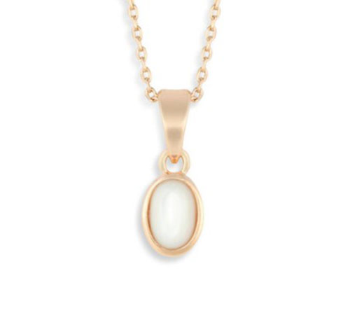 30th Anniversary Gifts - Gold Mother of Pearl Necklace