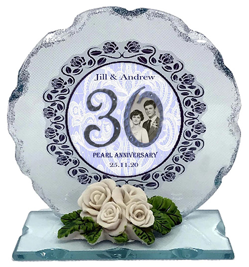 Personalized 25th Wedding Anniversary Plate