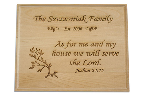 As for Me and My House Sign - Alder Wood Plaque