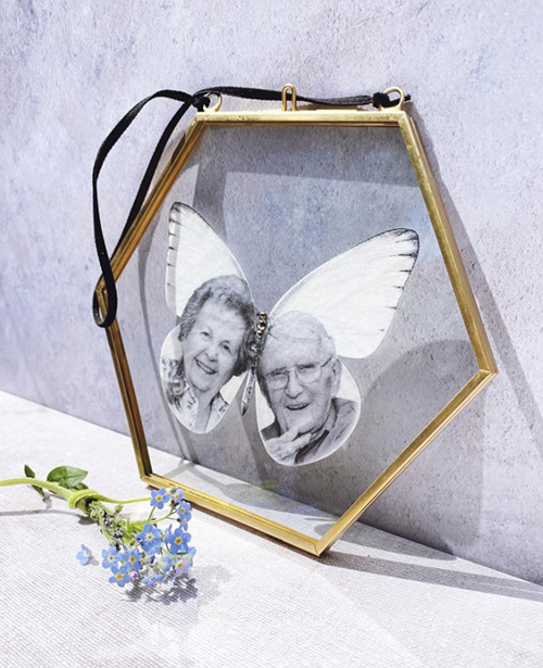 12th Anniversary Gifts: Butterfly Silk Photo
