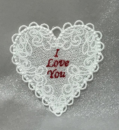 13th Anniversary Gifts: Lace Heart