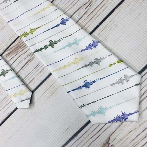 Gifts for Geologists - Seismograph Tie