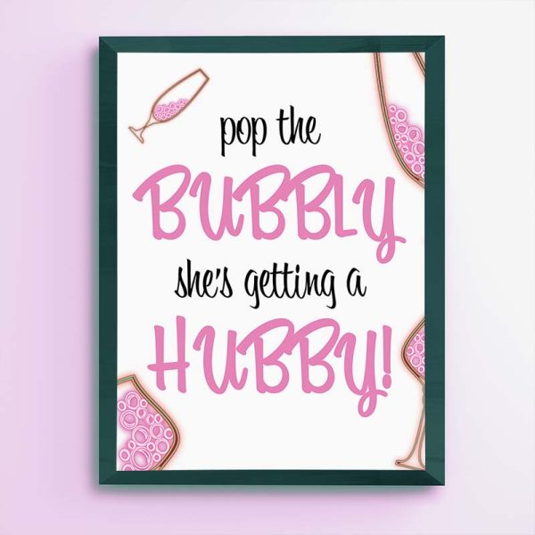 Printable Bridal Shower Decor - She's Getting a Hubby (Main Image)