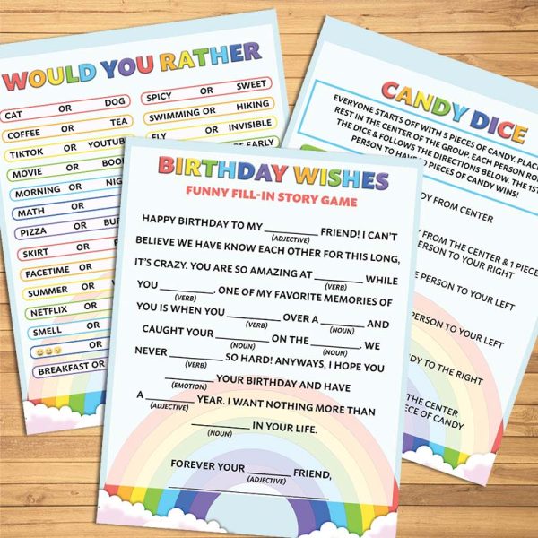 Rainbow Themed Birthday Party Games