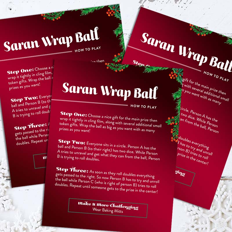 Party Game Instructions - Saran Wrap Ball