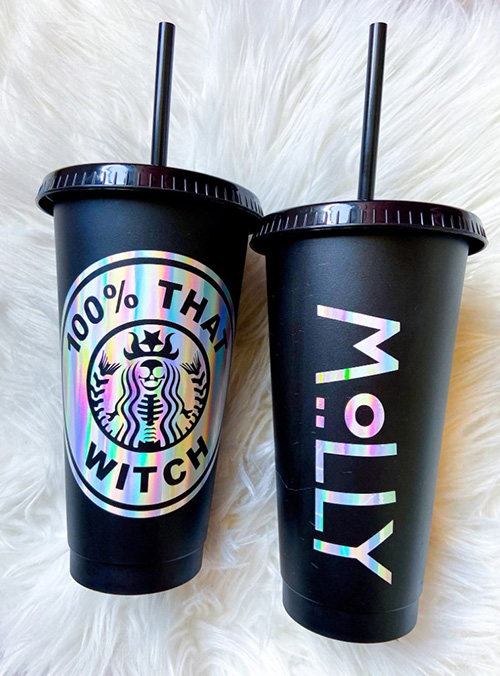 gifts for alternative girls- Personalized Skull Mermaid Tumblers